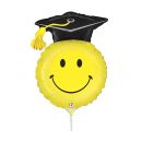 Folienballon luftgefüllt Smile mit Doktorhut zum Abitur
